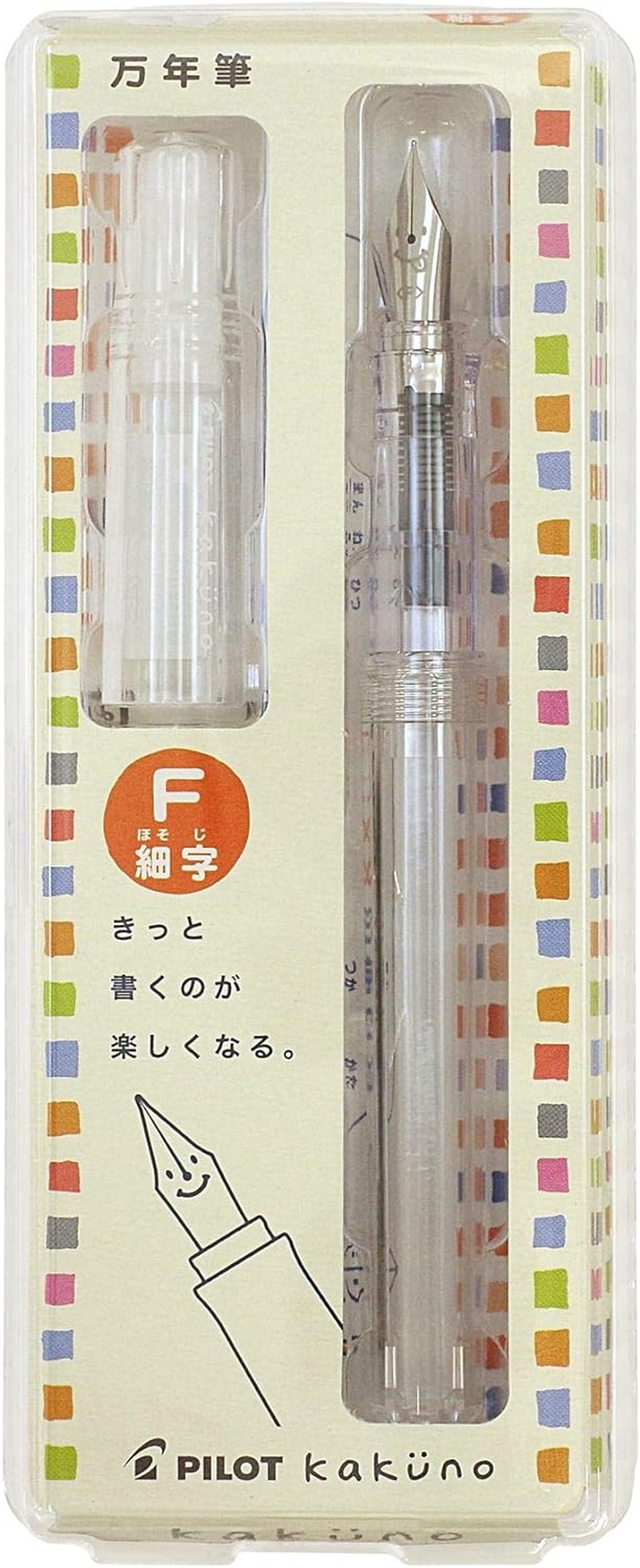 Pilot Kakuno Fine-Nib Fountain Pen, Non Color Body (Fka-1Sr-Ncf)