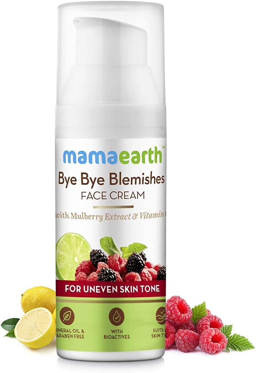 Mamaearth Bye Bye Blemishes Face Cream, for Pigmentation & Blemish Removal, with Mulberry Extract & Vitamin C – 30Ml