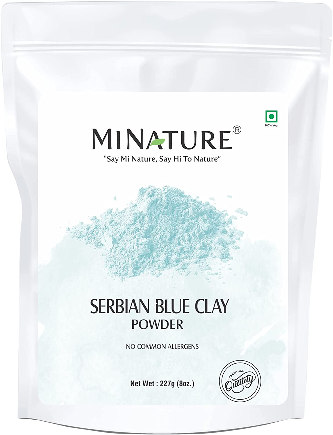 Serbian/ Cambrian Blue Clay Powder by Mi Nature | 227G( 8 Oz) | Blue Clay | Oldest Clay |Facial Masks,Face and Body Exfolianthair Treatment to Soften and Restore Hair Follicles | Soap and Bathing Bars, Shower Gels, Bath Bombs |Hair Mask