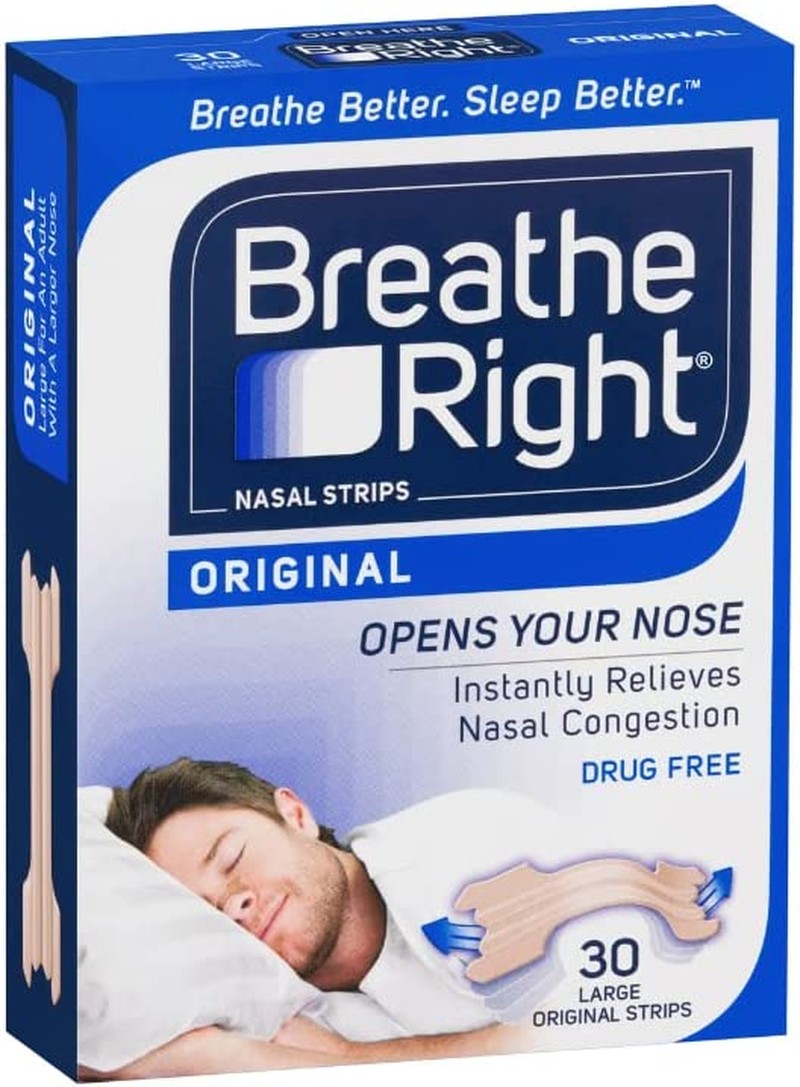 Breathe Right Tan Large Nasal Congestion Strips 30 Pack