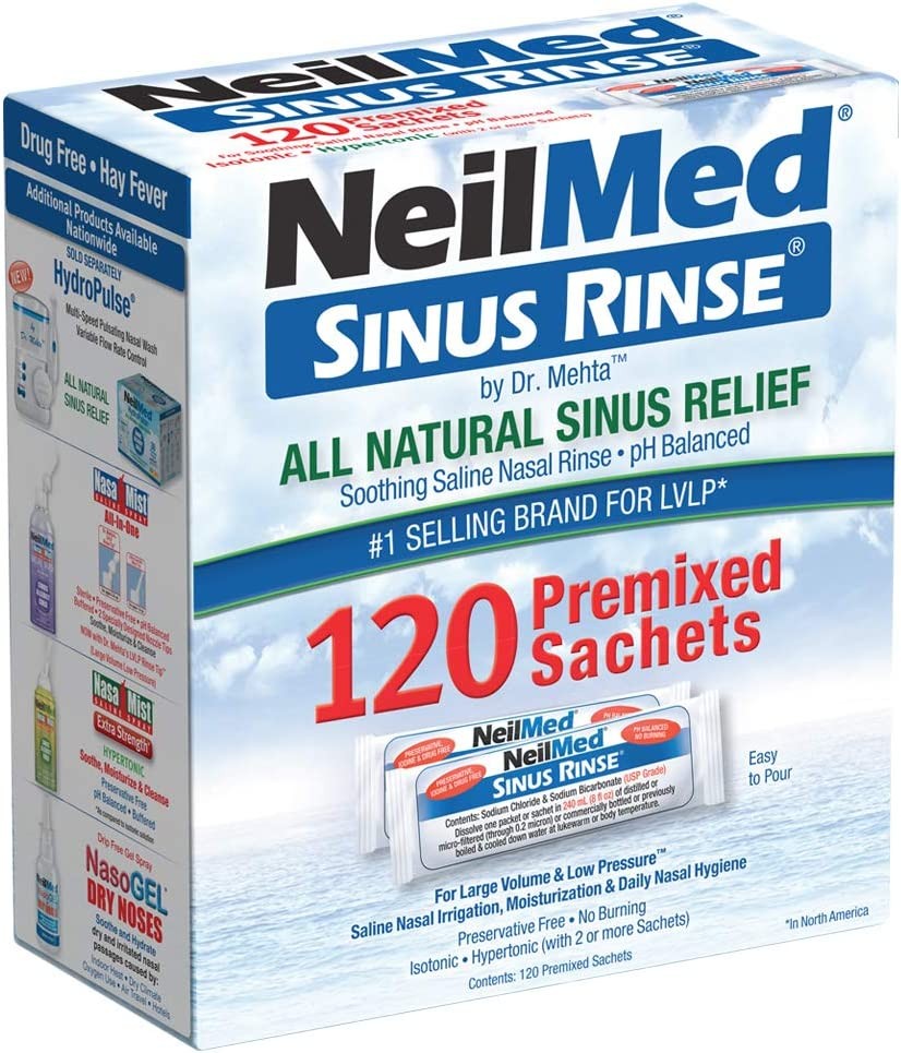 Neilmed’S Sinus Rinse Pre-Mixed Packets, 120-Count Boxes by Neilmed