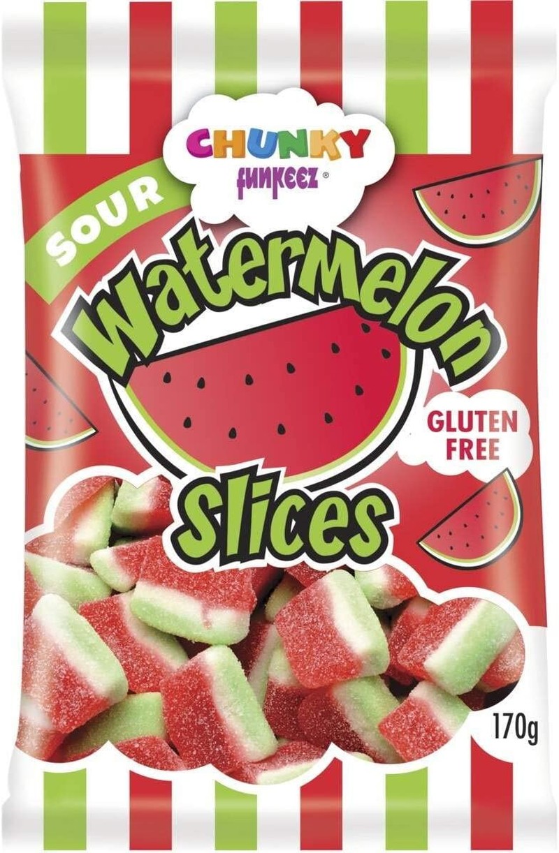 Chunky Funkeez Watermelon Slice Lollies, 170 G