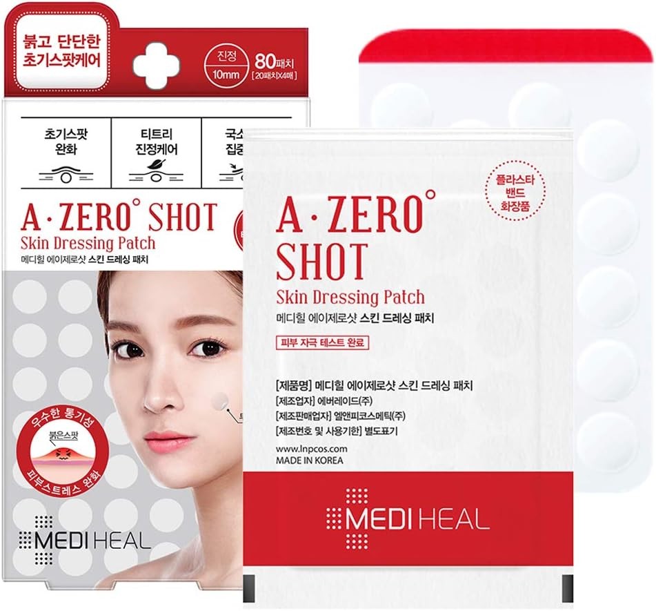 Clear Acne Pimple Spot Patch_By MEDIHEAL a Zero Shot Skin Dressing Patch, 160 Patches,Under Makeup Spot Sticker for Acne