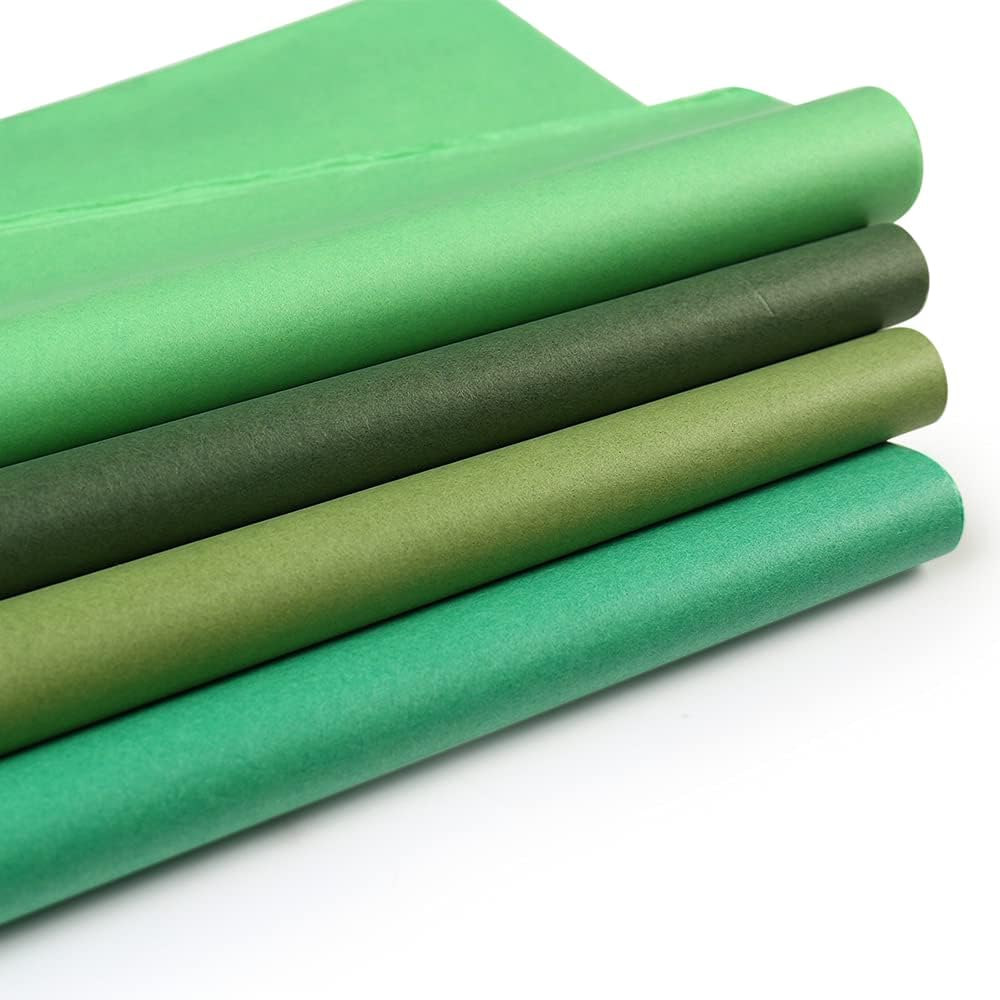 160Pcs Tissue Paper Bulk Tissue Paper Sheets 50X35Cm Gift Wrapping Paper Wrapping and Packing Paper for Weddings Birthday Party Arts Crafts DIY Christmas (Green Series)