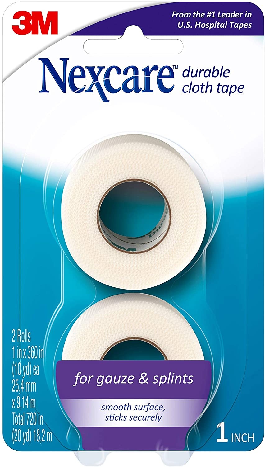 Nexcare Durapore Durable Cloth Tape 1 Inch X 10 Yards, 2 Ea