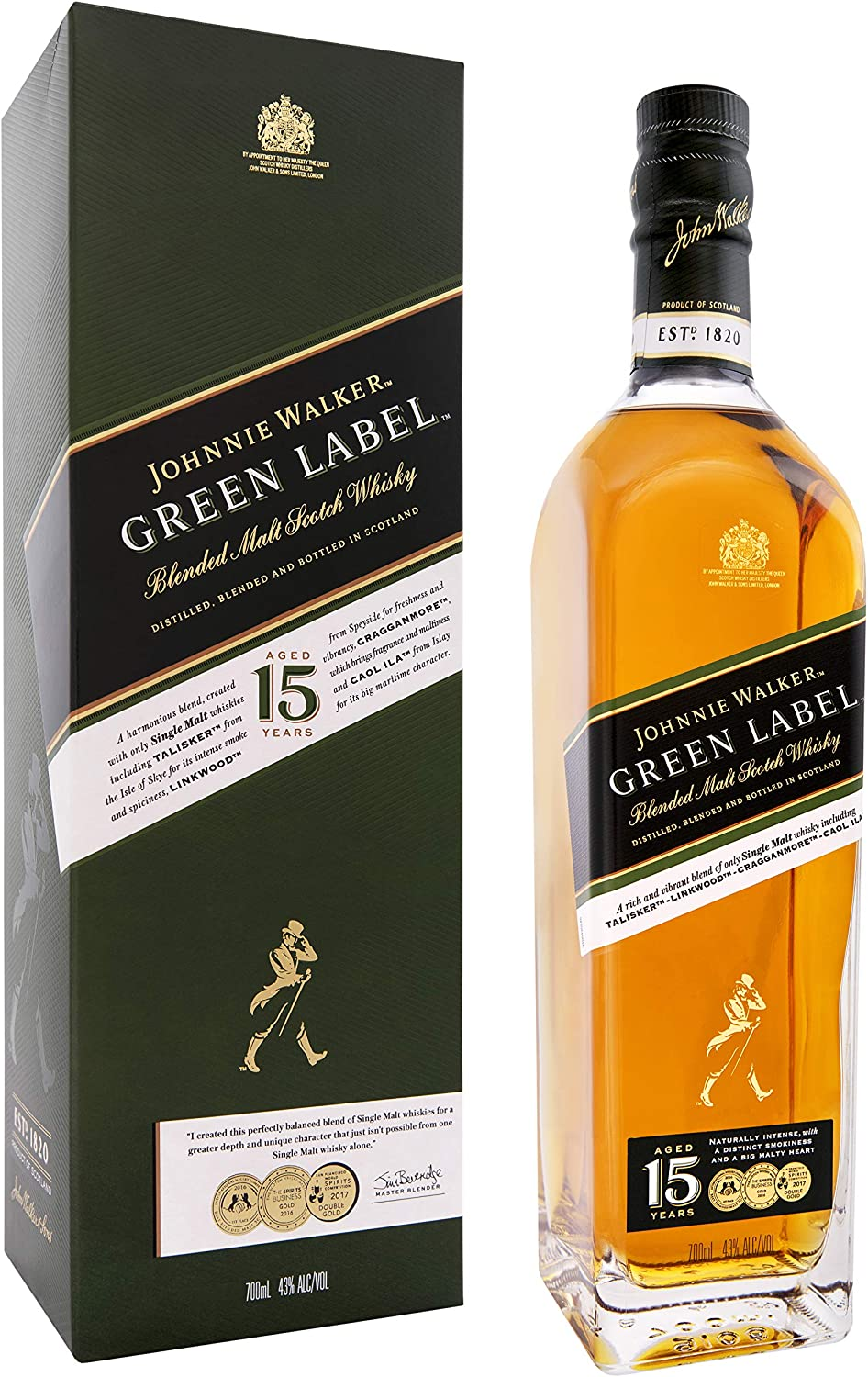 Johnnie Walker Green Label Scotch Whisky 700Ml