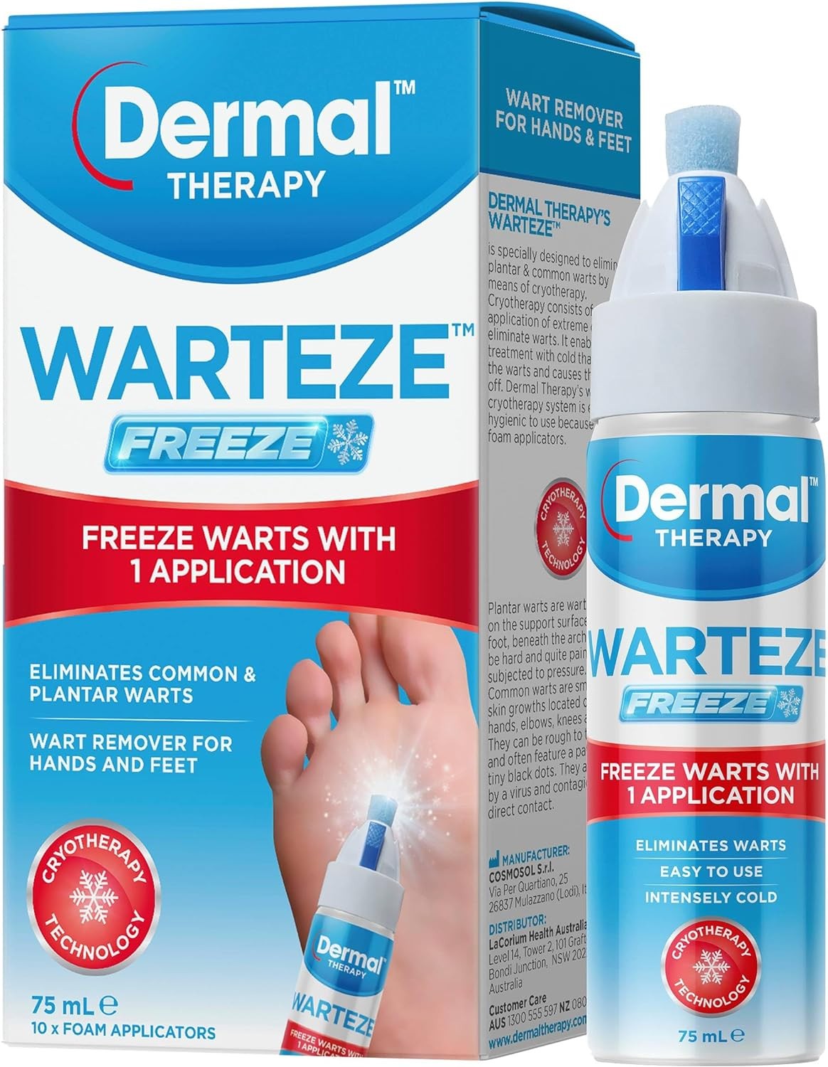 Dermal Therapy Warteze | Wart Removal for Hands and Feet with Just 1 Application | 75Ml