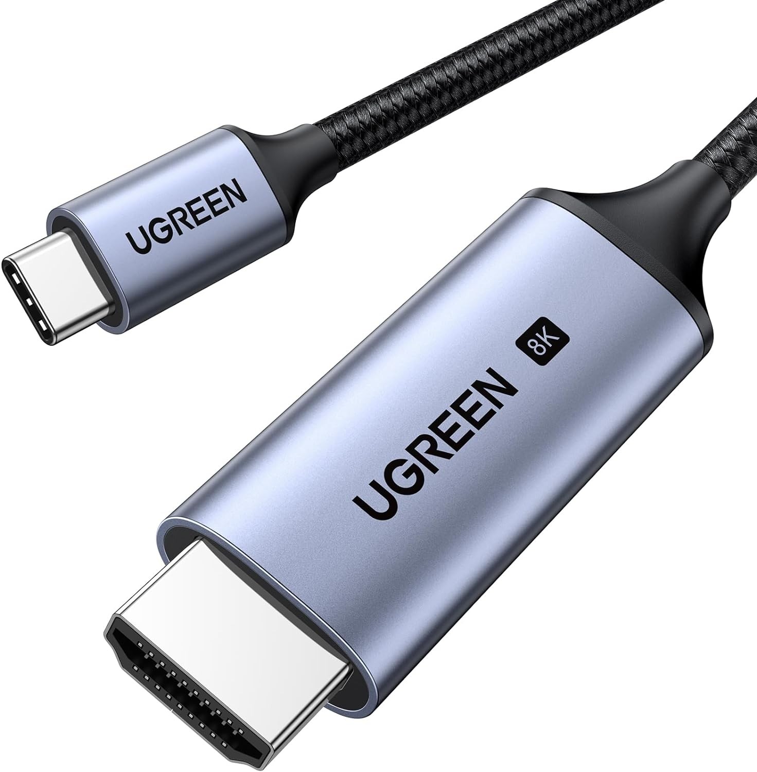 UGREEN USB C to HDMI 2.1 Cable 2M 8K@60Hz 4K@240Hz Thunderbolt 4/3 to HDMI 48Gbps HDR HDCP2.3 Type C to HDMI Cord Compatible with Macbook Pro Air Ipad, Iphone 15 Pro Max, Galaxy S23, Pixel 7, XPS 17