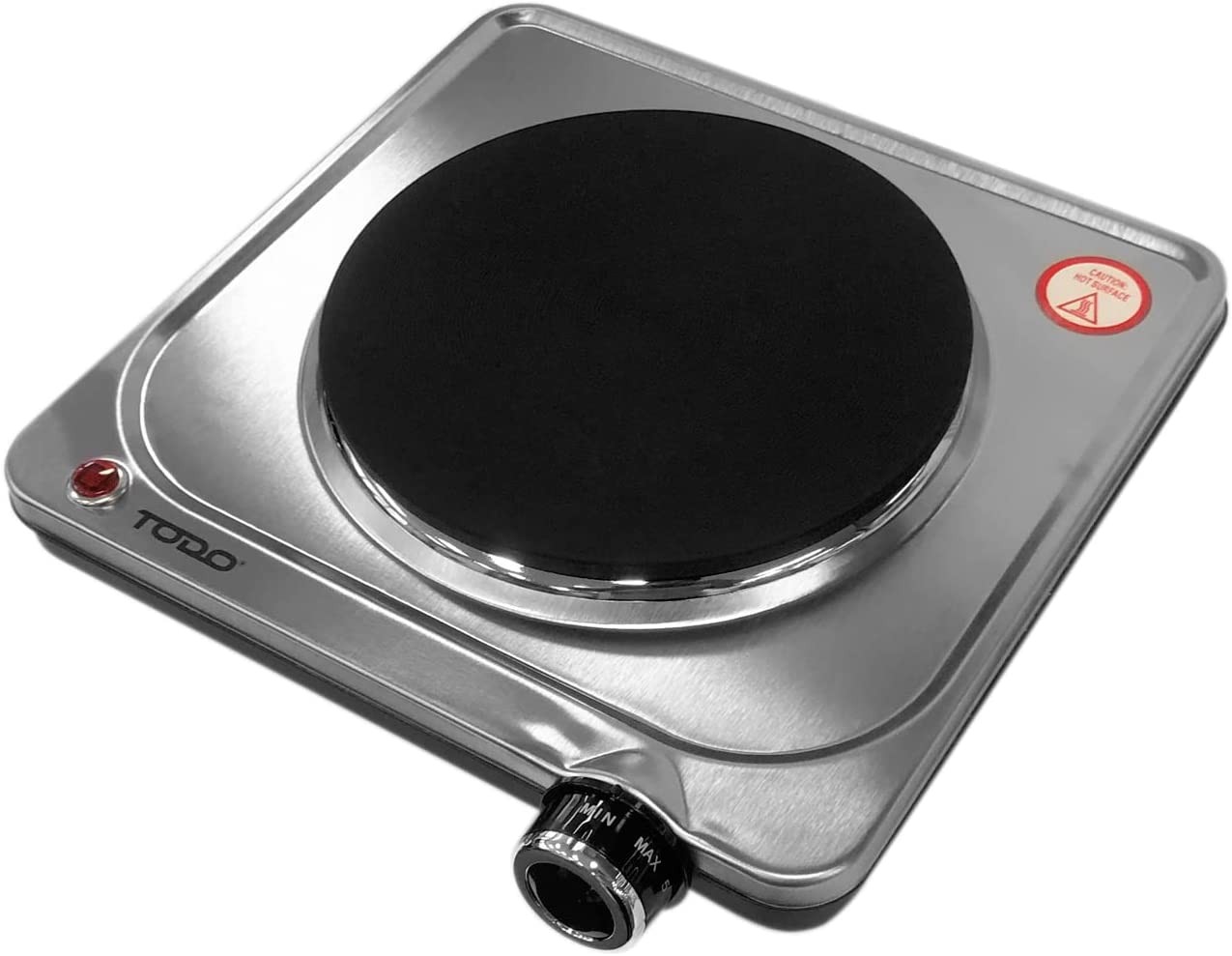 TODO 1500W Portable Hotplate Electric Cooktop Single Stainless Steel