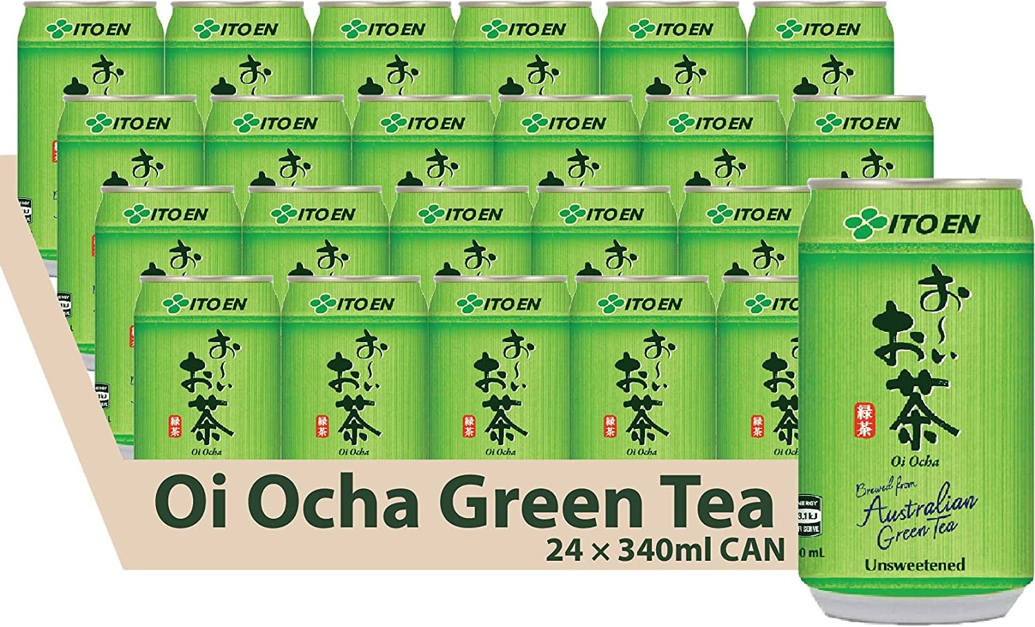 ITO EN – Oi Ocha Unsweetened Green Tea Brewed from Australian Tea Leaves, 24×340Ml