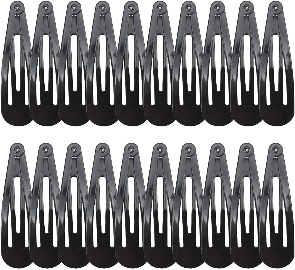 Snap Hair Clips 20 Pack 2.7” Big Size Metal Snap Hair Clips