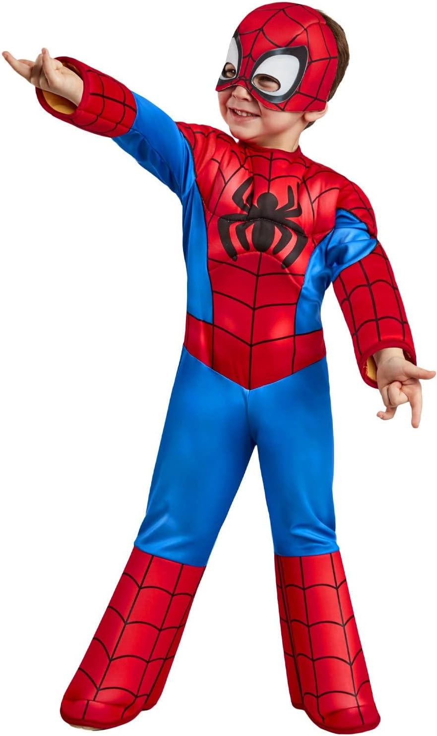 Rubies Official Marvel Spidey and His Amazing Friends Spider-Man Deluxe Toddler Costume, Kids Fancy Dress, World Book Day