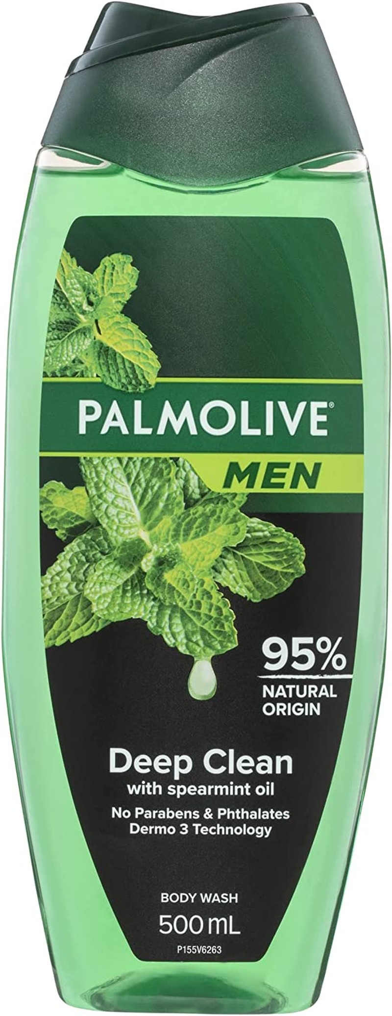 Palmolive Men Deep Clean Body Wash, 500Ml, with Spearmint Oil, No Parabens Phthalates or Alcohol