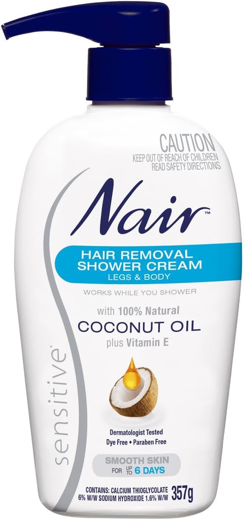 NAIR Sensitive Coconut Shower Power, 357Ml