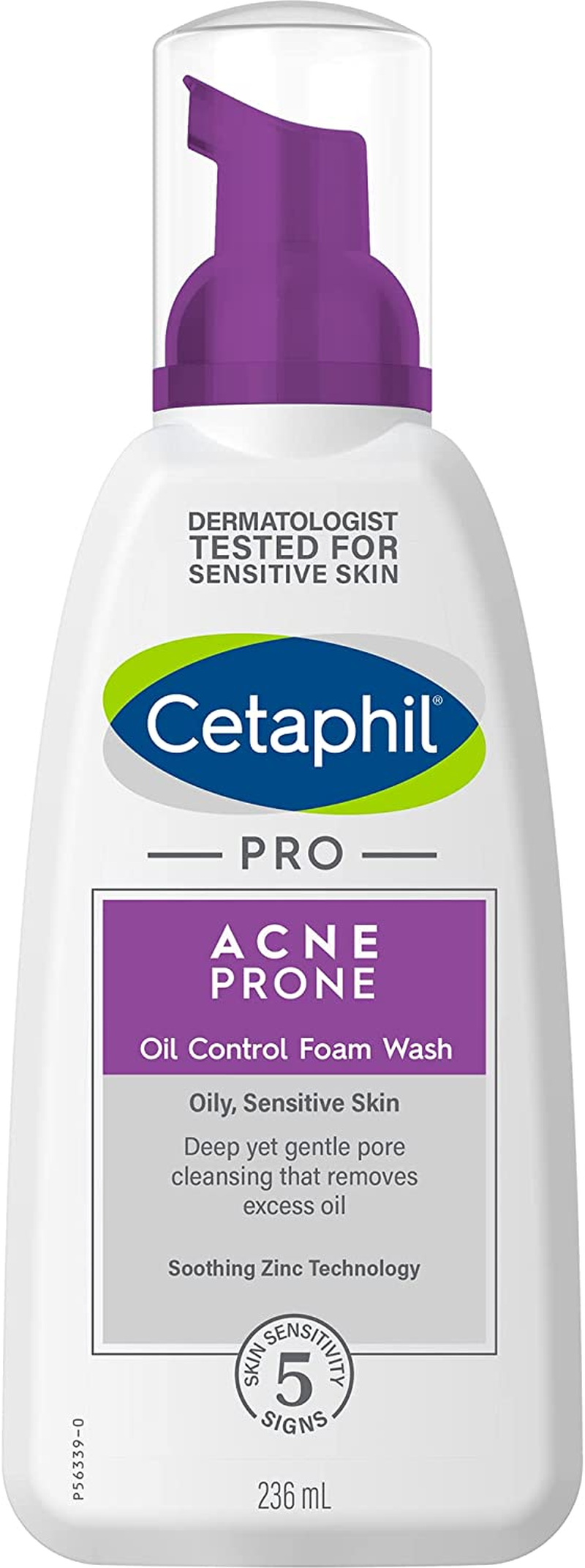 Cetaphil Pro Acne Prone Oil Control Foam Wash | 236Ml | Deep Cleansing Formula | Excess Oil Removal | for Acne Prone Skin | Soap-Free | Hypoallergenic | Non-Acnegenic & Non-Comedogenic