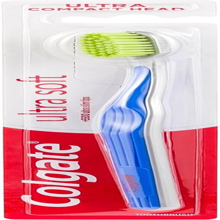 Colgate Ultra Soft Manual Toothbrush, 1 Pack, Slim Tip Bristles and Compact Head