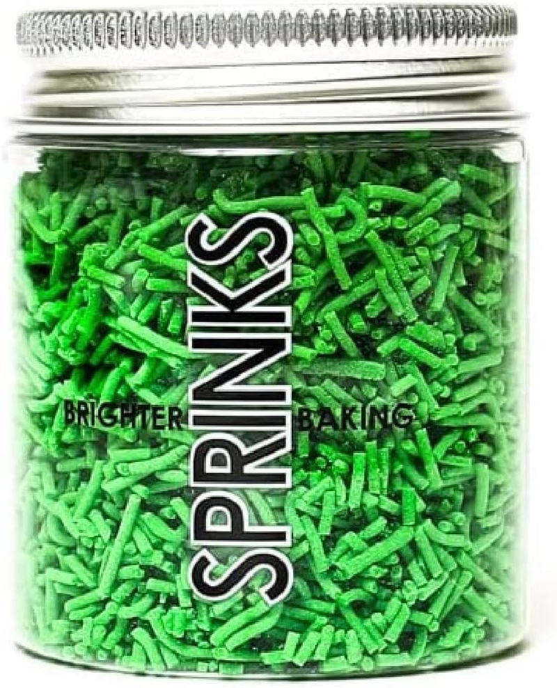 Sprinks Jimmies Sprinkles 60 G, 1 Mm Size, Metallic Green