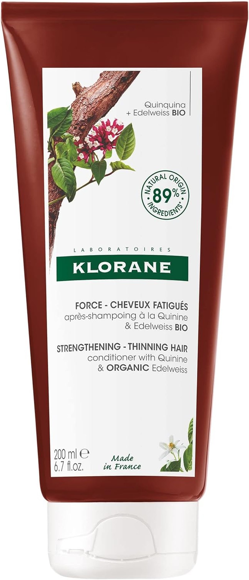 Klorane Conditioner with Quinine and B Vitamins 200Ml White (Pack of 1)