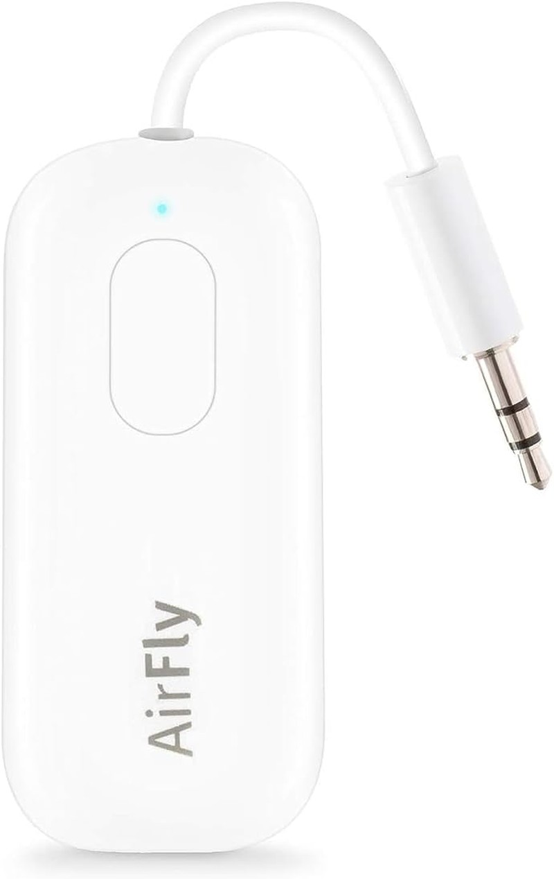 Twelve South 4353 Airfly Pro | Wireless Transmitter/Receiver with Audio Sharing for up to 2 Airpods/Wireless Headphones to Any Audio Jack for Use on Airplanes, Boats or in Gym, Home, Auto