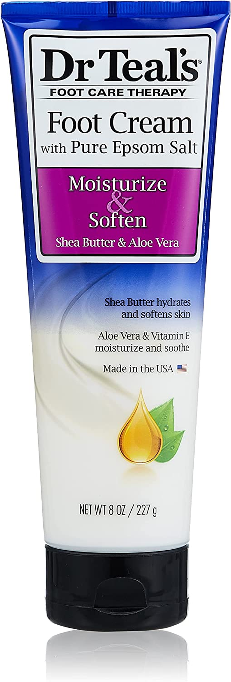 Dr Teal’S Moisturize and Soften Foot Cream with Shea Butter and Aloe Vera, 227G