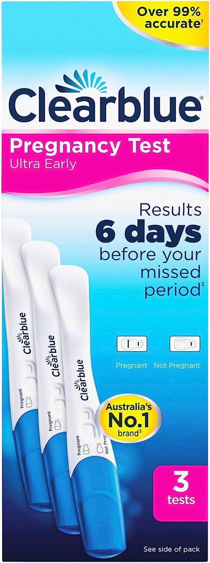 Clearblue Pregnancy Test, Ultra Early, 3 Tests