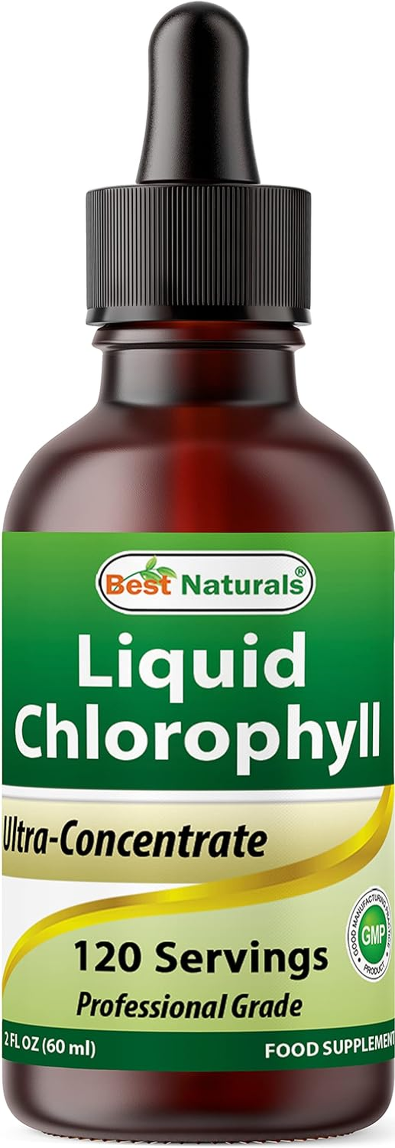 Best Naturals Liquid Chlorophyll Drops – 50 Mg – 120 Servings per Glass Bottle – 2 FL OZ