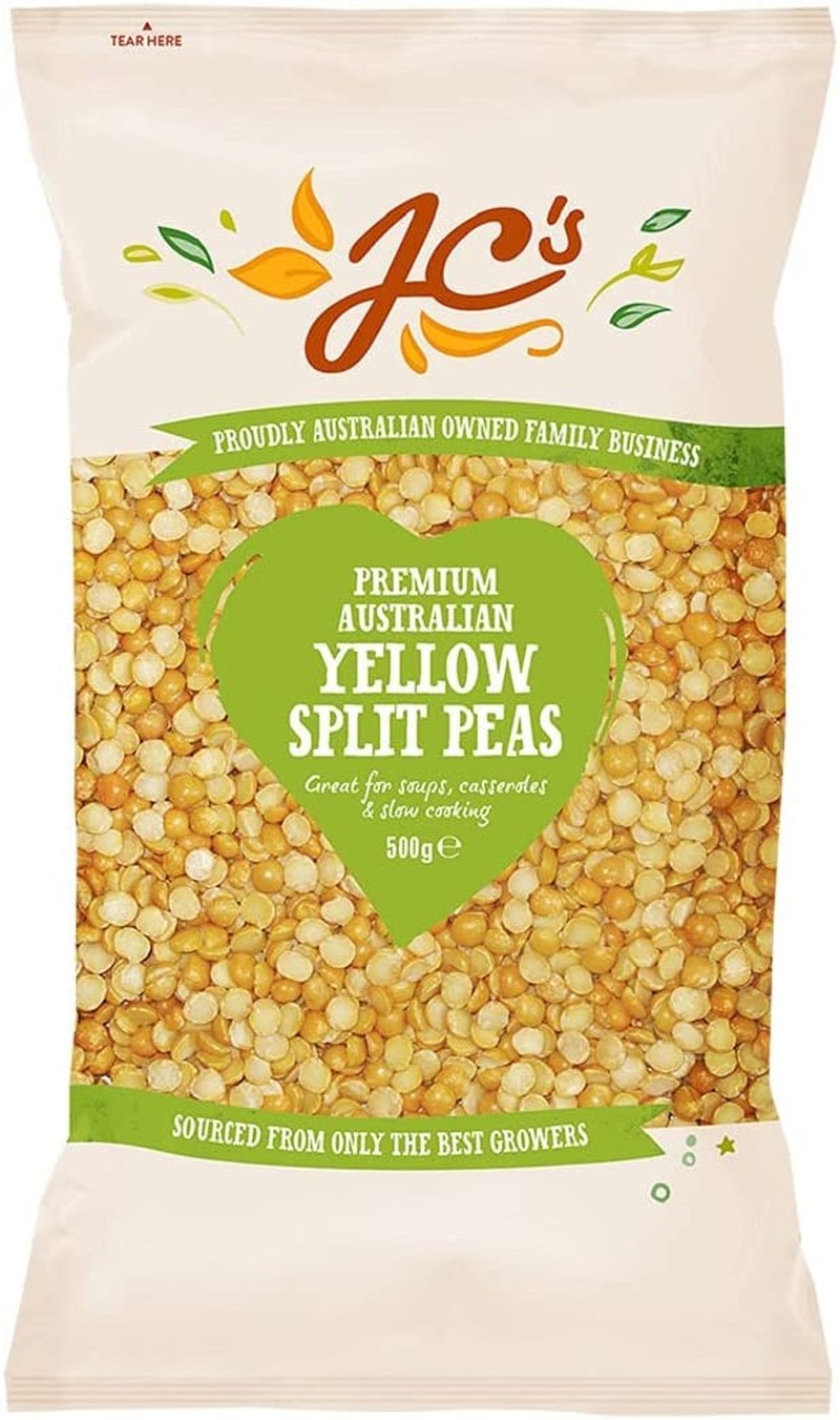 J.C.’S QUALITY FOODS Premium Australian Yellow Split Peas, 500 G