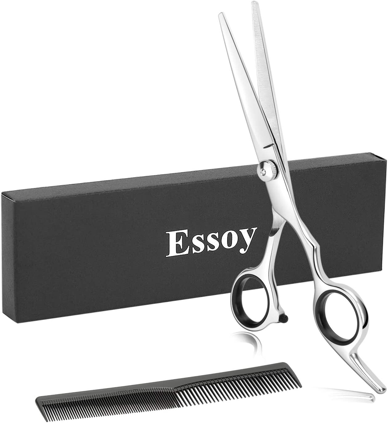 ESSOY Professional Hair Cutting Scissors/Shears (6.7-Inches), Stainless Steel Haircut Scissor with Fine Adjustment Screw for Home Salon,Barber Hairdressing Scissor for Women Men Kids