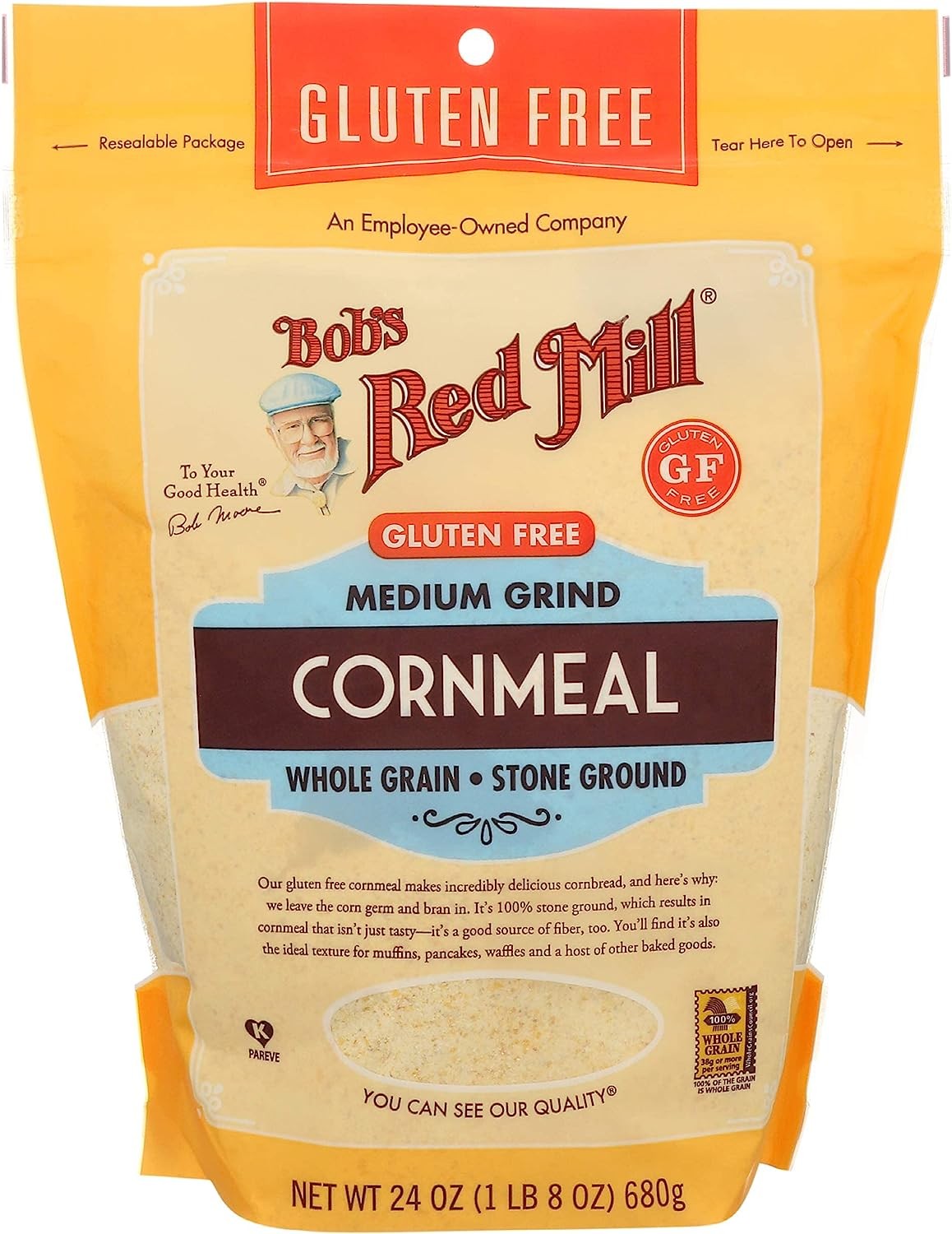 Bob’S Red Mill Bob`S Red Mill Gluten Free Cornmeal 680G, 680 G (039978024725)