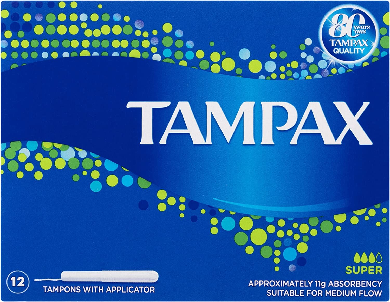 Tampax Super Tampons with Applicator 12 Pack