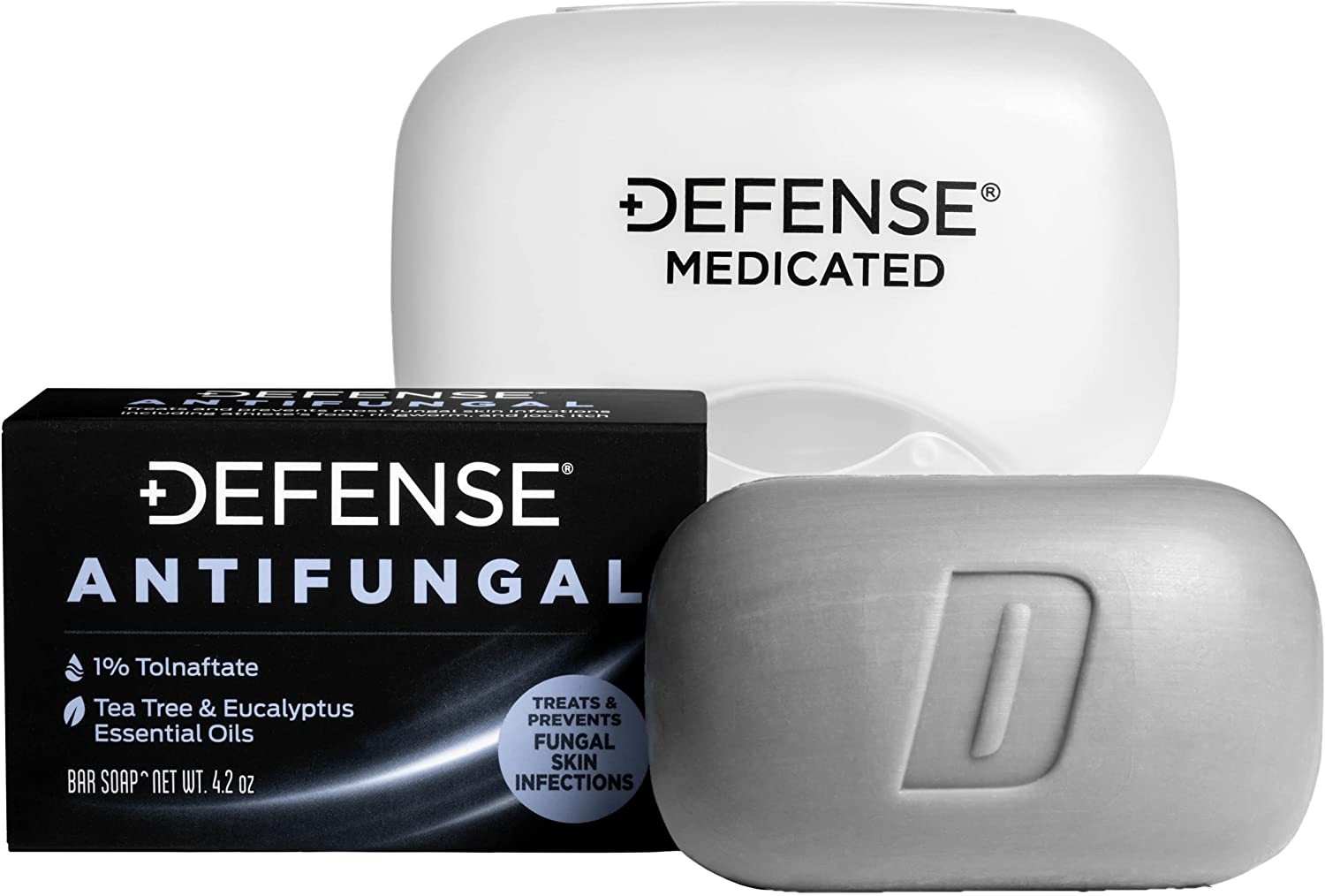 Defense Antifungal Medicated Bar Soap | FDA Approved Treatment for Athlete’S Foot Fungus and Intensive Treatment for Fungal Infections of the Skin