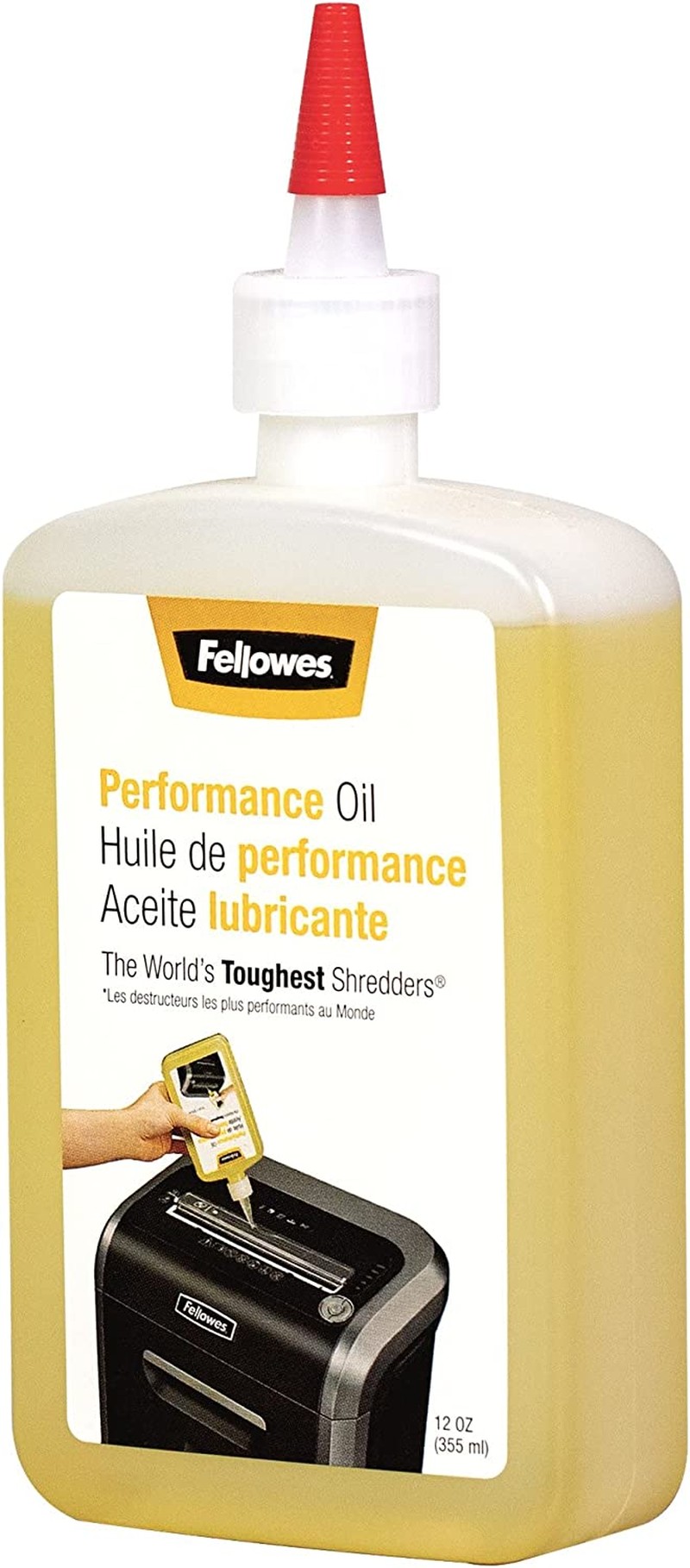 Shredder, Lubricant Fellowes Power Shredder Lubricant Bottle 355 Ml, (40233), Yellow, Single (35250)