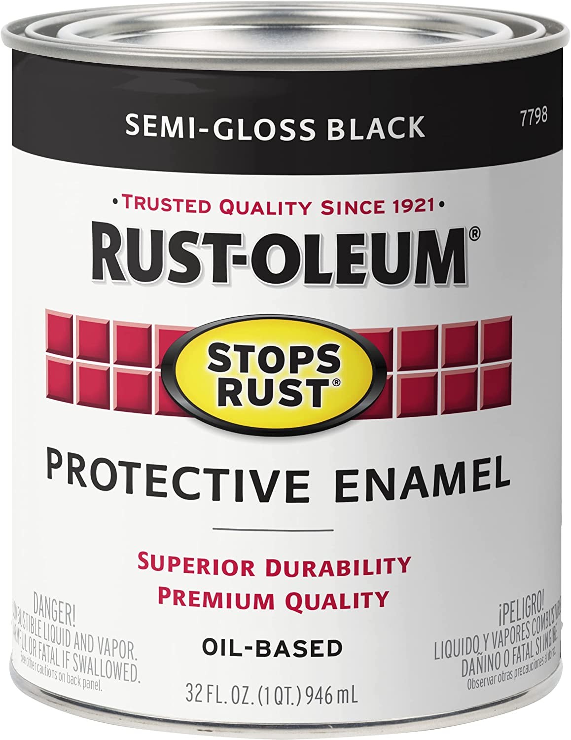 Stops Rust Semi-Gloss Black – Quart 946Ml