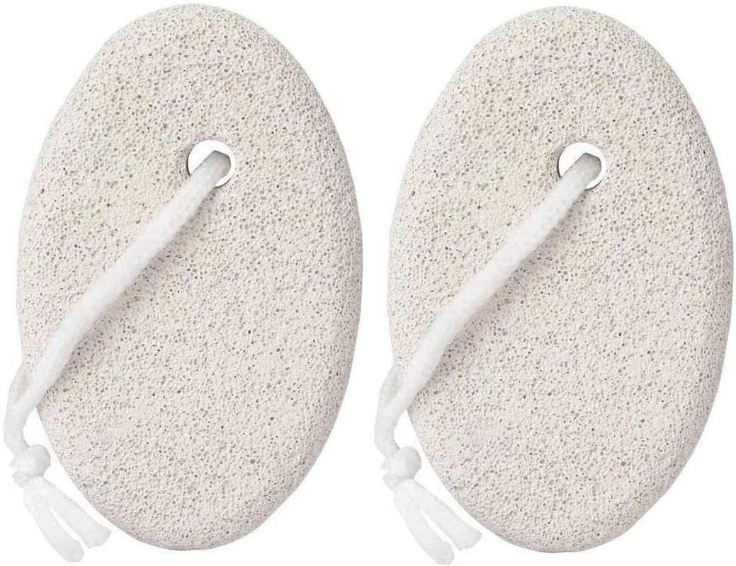 Natural Pumice Stone for Feet, 2 Pack Lava Pedicure Tools Hard Skin Callus Remover for Feet and Hands – Natural Foot File Exfoliation to Remove Dead Skin, Heels, Elbows, Hands