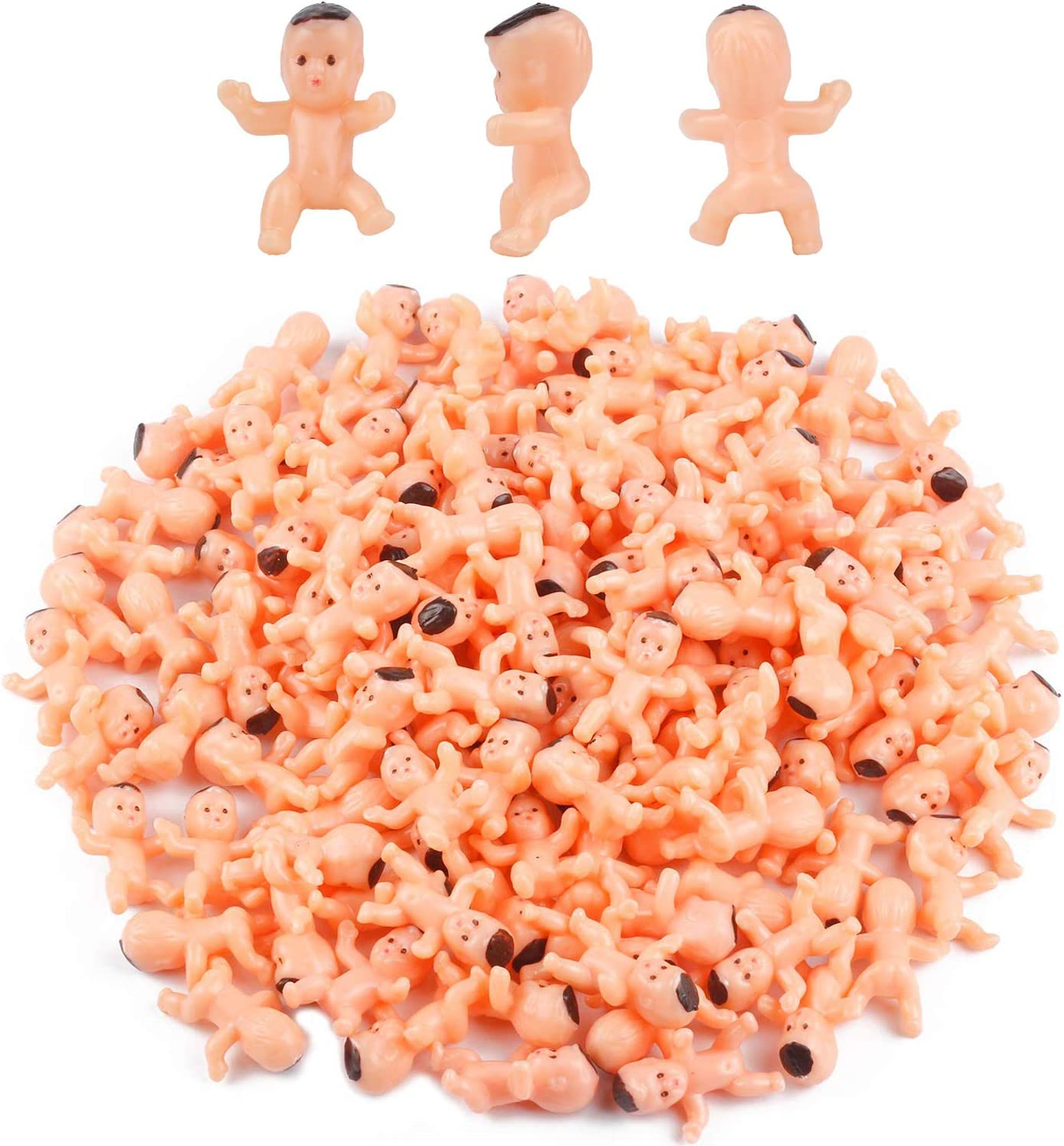 Tanlee 120 Pieces Mini Plastic Babies Baby Shower Party Favor Supplies Ice Cube Game Party Decoretions Baby Full Moon Gifts, 1 Inch