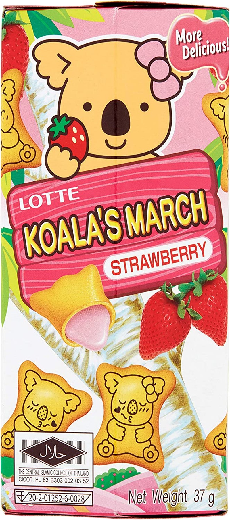 Lotte Koala’S March Strawberry Cream Filled Cookies, 37 G