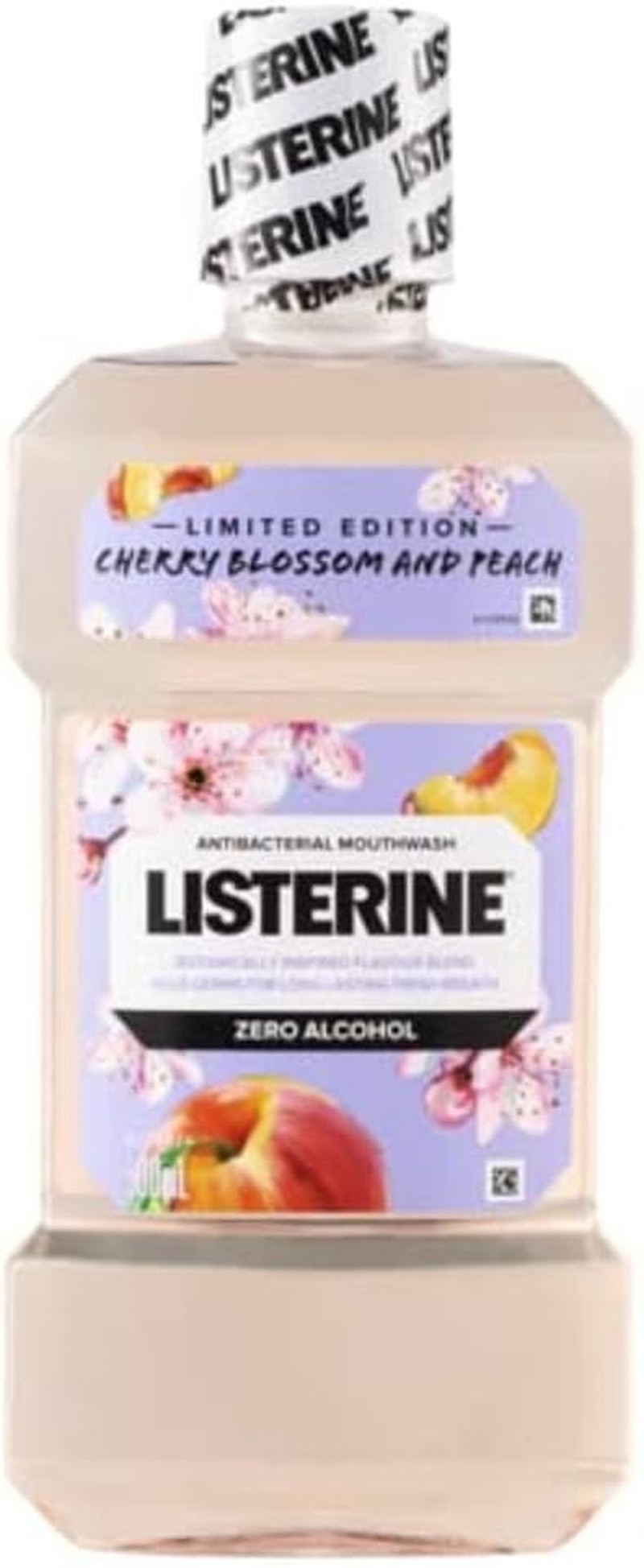 Listerine Limited Edition Cherry Blossom and Peach Mouthwash 500 Ml, Pink