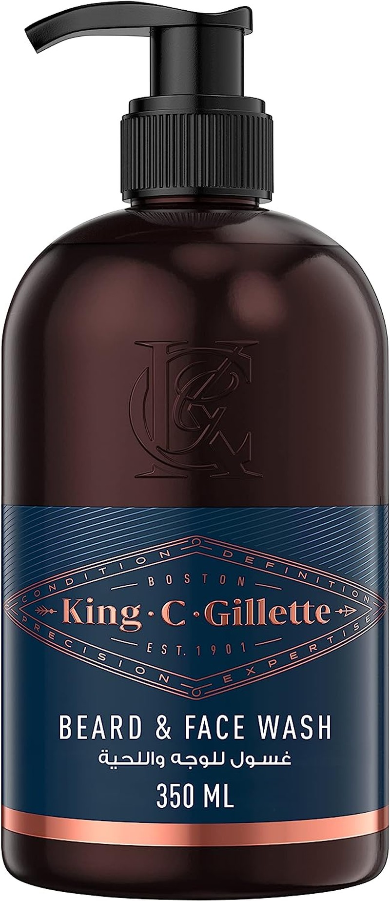 King C.Gillette Beard and Face Wash, 350Ml