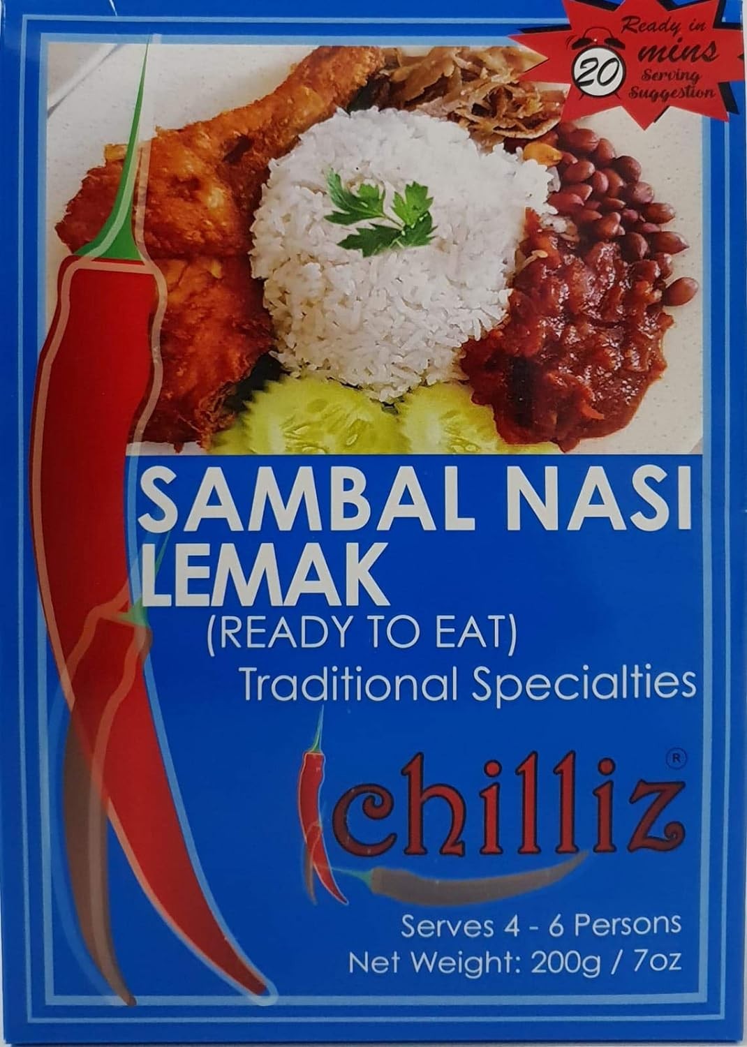 Chilliz Sambal Nasi Lemak Paste 200 G, 200 G, Sambal Nasi Lemak