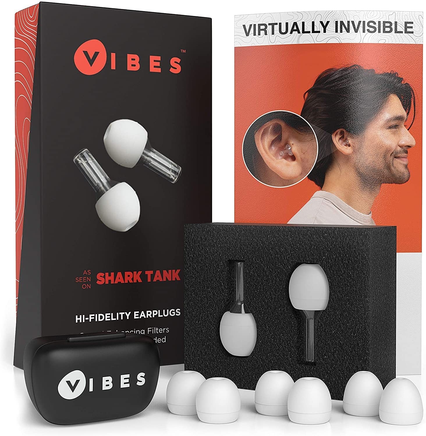 Vibes High Fidelity Concert Earplugs – Hearing Protection Ear Plugs Noise Reduction for Concerts, Fitness Classes, Motorcycle, Sensory Disorders (Tinnitus Relief & Autism) – as Seen on Shark Tank