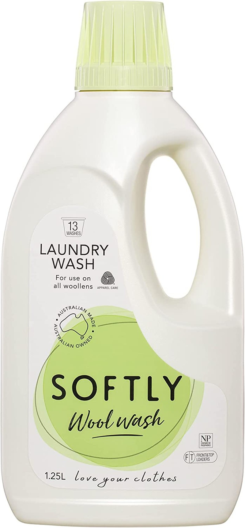 Softly Wool Wash Fabric Solution, Eucalyptus, 1.25 L