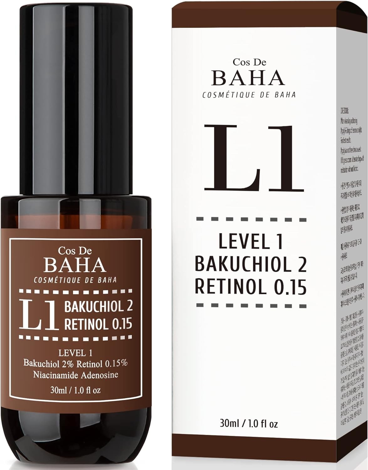 Bakuchiol 2% Serum with Retinol for Face, Anti-Aging, Hyperpigmentation and Acne Flare-Ups, 1 Fl Oz (30Ml)