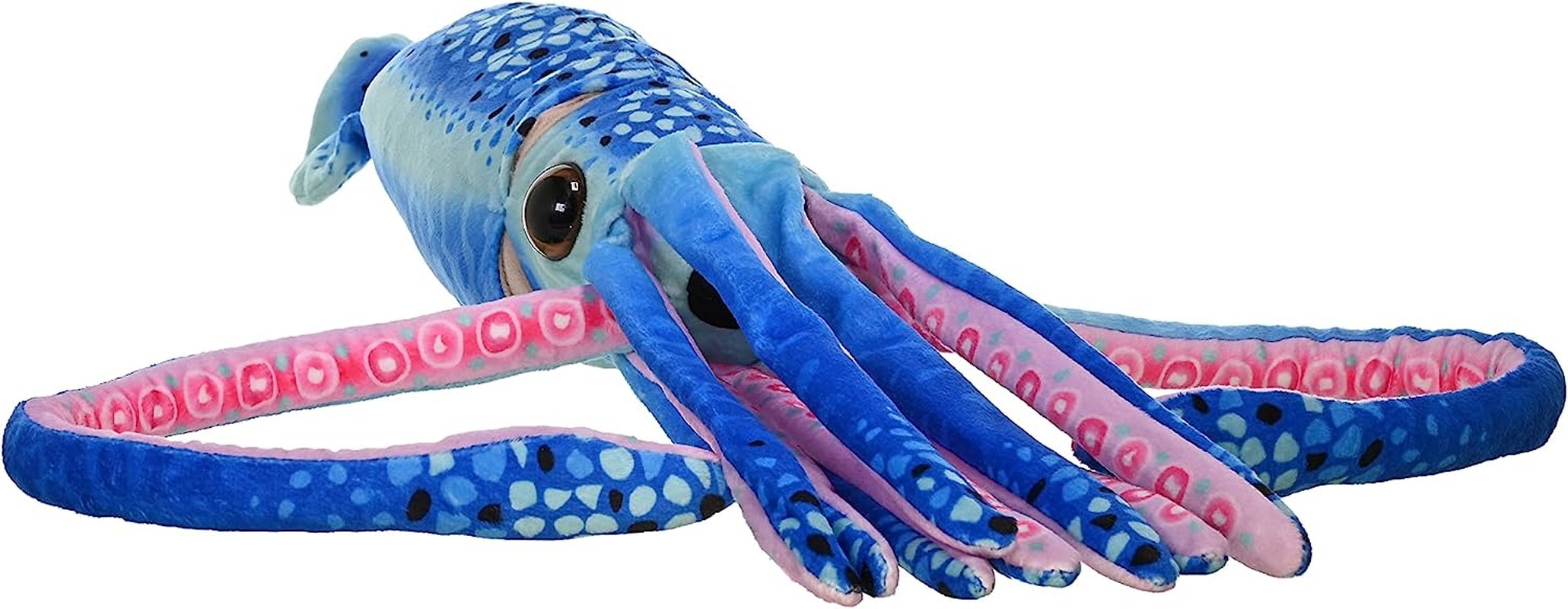 Wild Republic Print Squid Plush, Stuffed Animal, Plush Toy, Gifts for Kids, Blue, 22 Inches