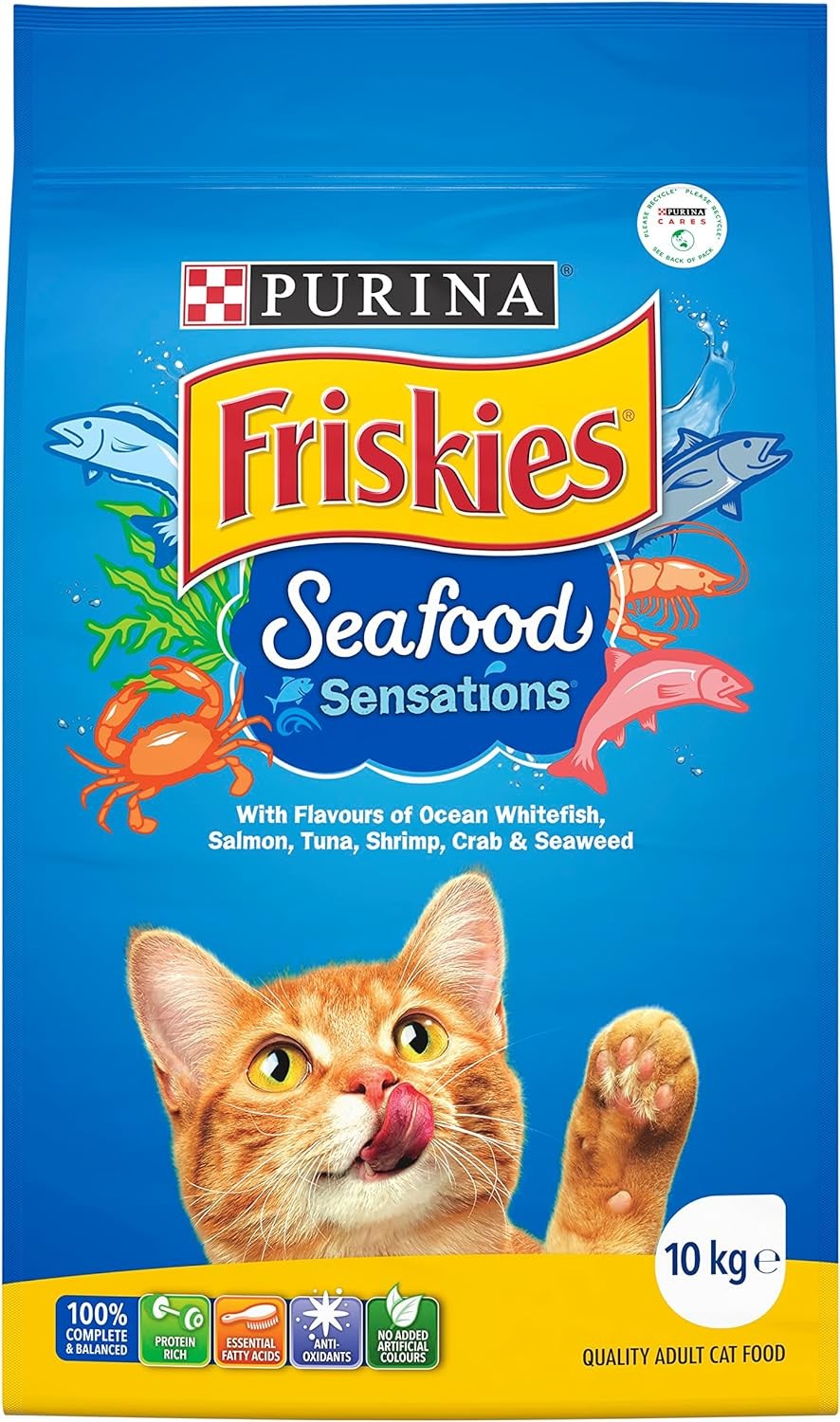 FRISKIES Adult Seafood Sensations Dry Cat Food 10Kg