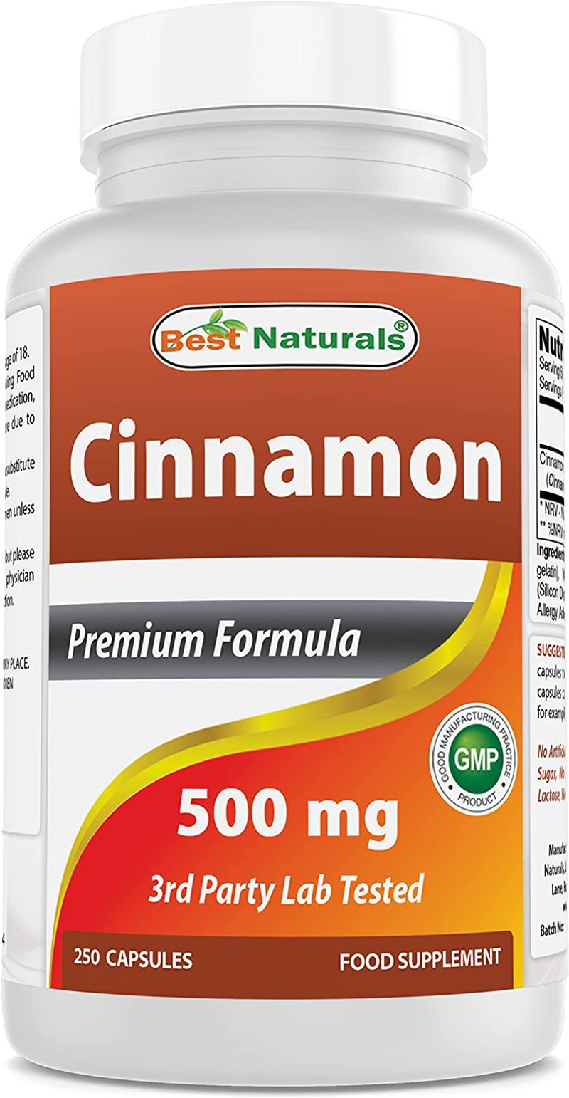 Best Naturals Cinnamon Bark 500 Mg 250 Capsules