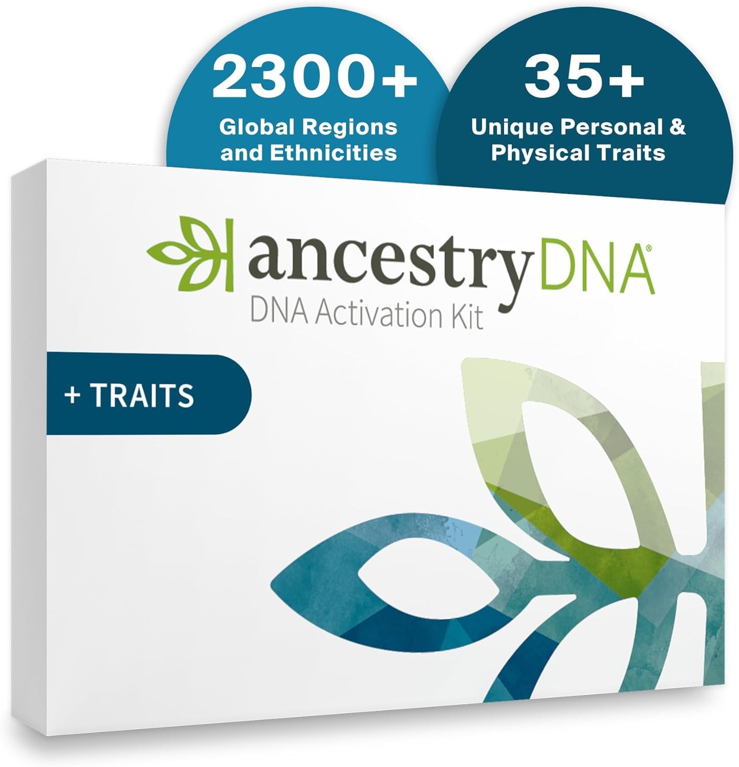 Ancestrydna + Traits Genetic Test Kit: Personalized Genetic Traits | DNA Ethnicity Test | Find Relatives | Origins & Ethnicities | Family History | Complete DNA Test | 2300 Regions | Ancestry Reports