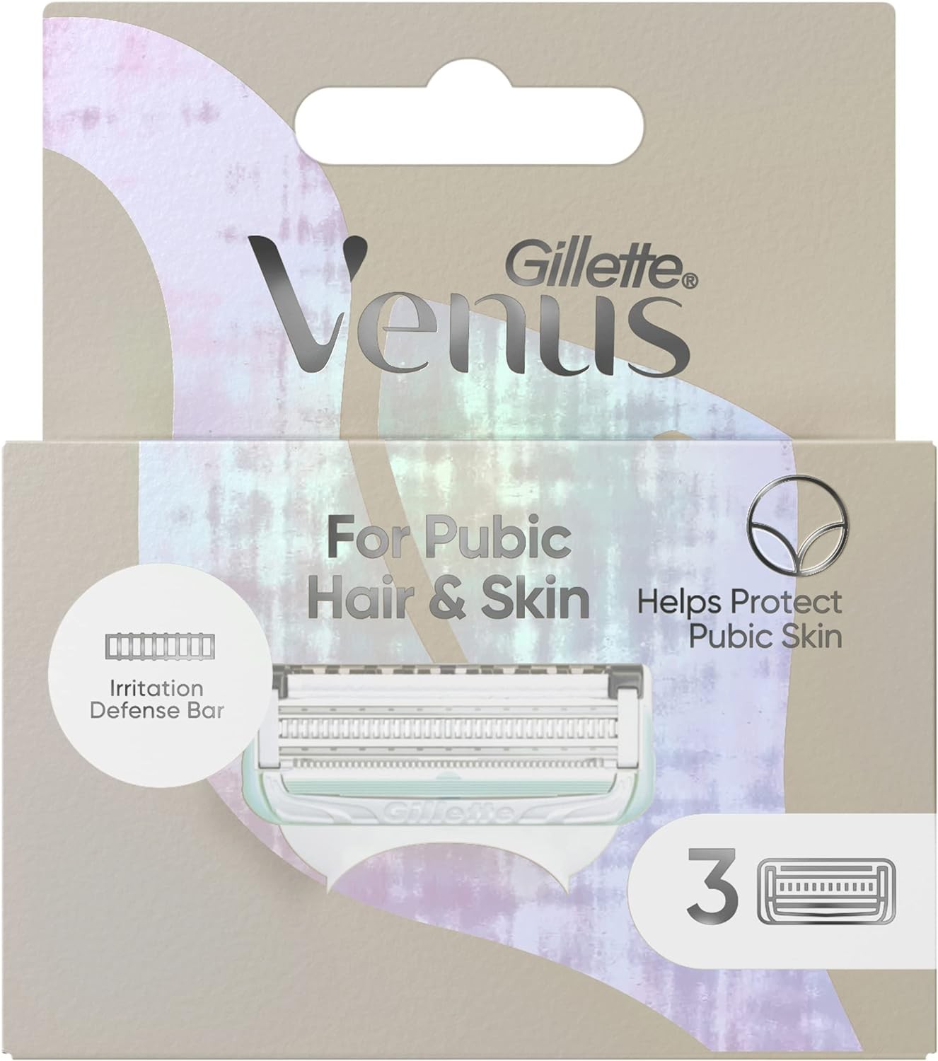 Gillette Venus Women’S Razor Blade Refills for Pubic Hair and Skin, 3 Count