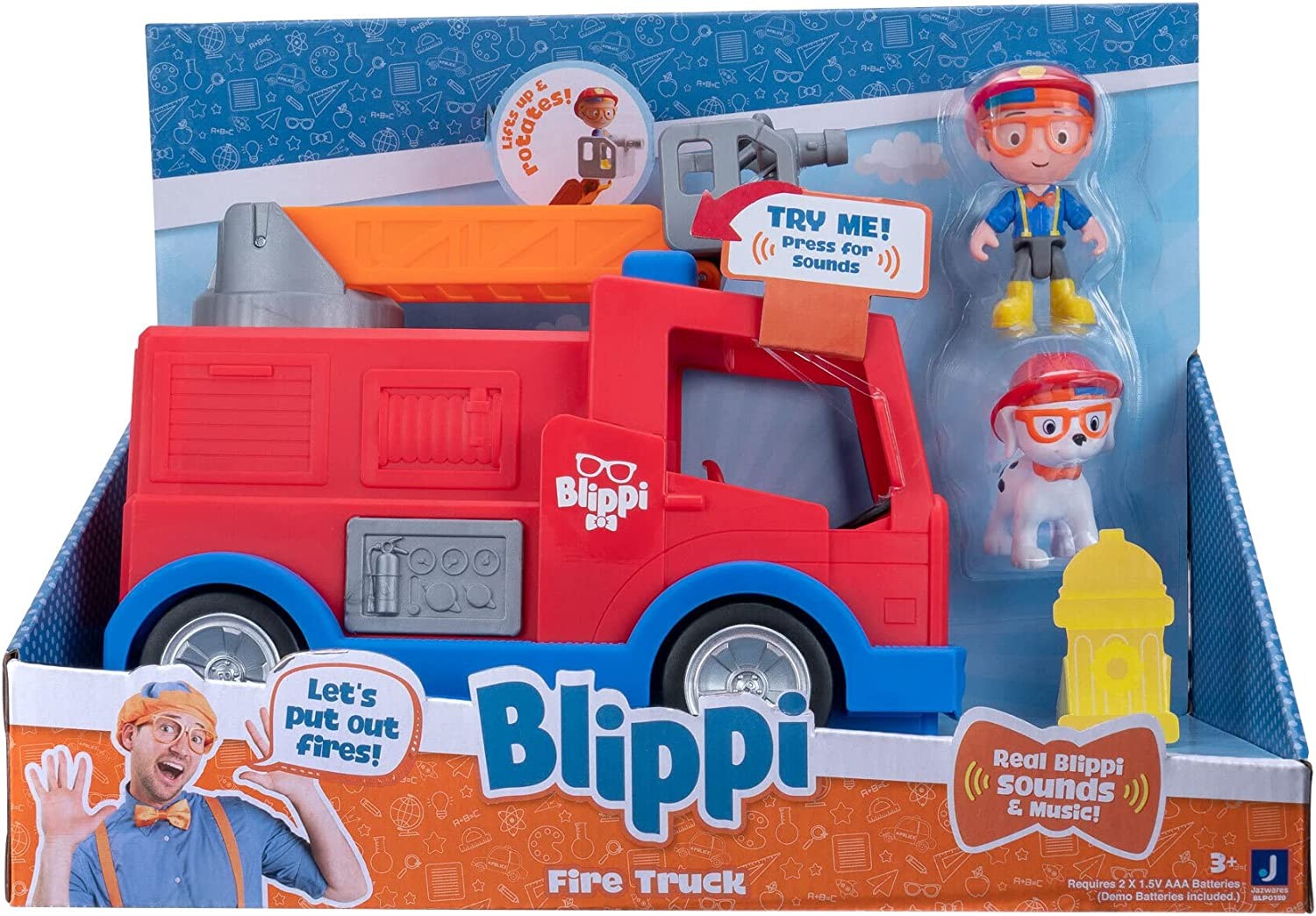 Blippi Fire Truck Feature Vehicle Toy