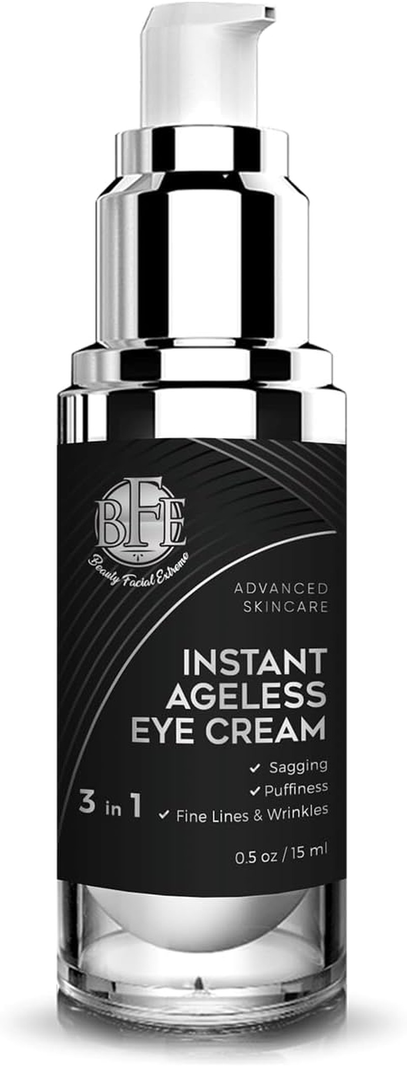 Instant Ageless Eye Cream – Reduces under Eye Puffiness. Lift Technology to Tighten & Firm Sagging Skin around Eyes. Works within Seconds. Smooths Away Fine Lines & Wrinkles for Both Men & Women.