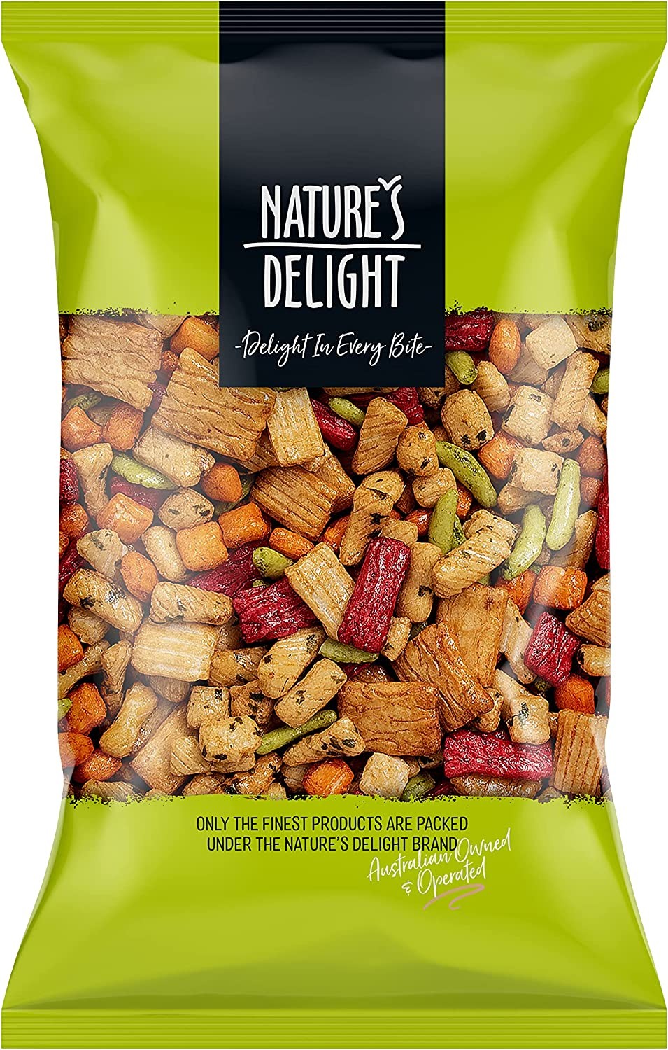 Natures Delight Coloured Rice Crackers 200 G